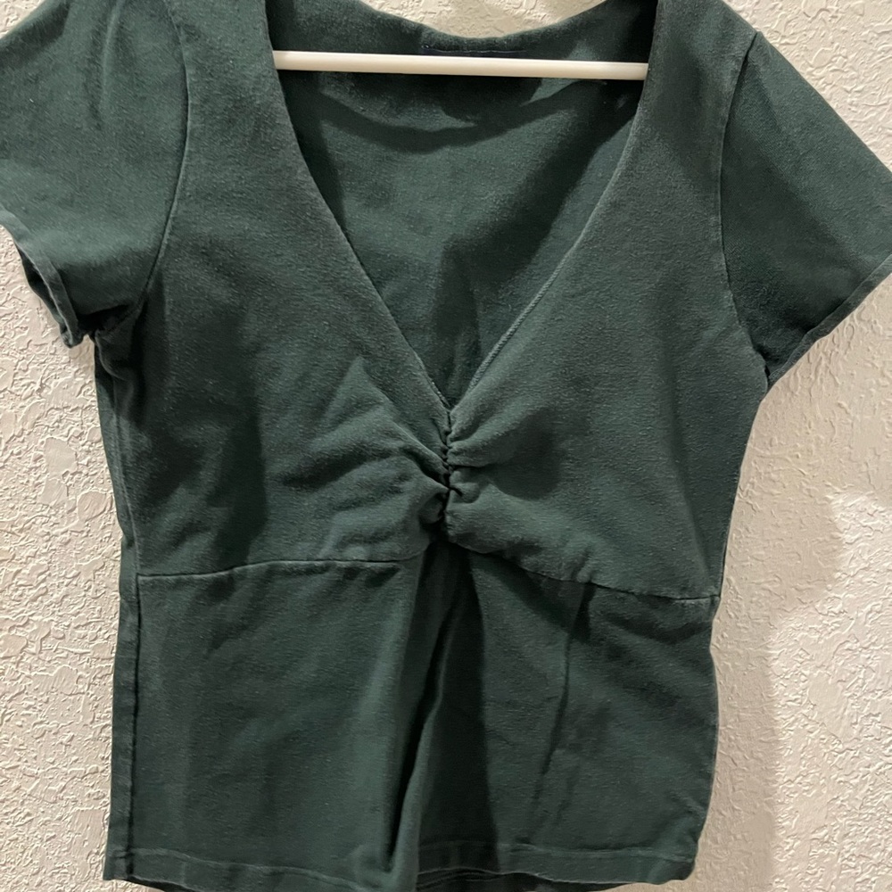 brandy melville dark green gina top